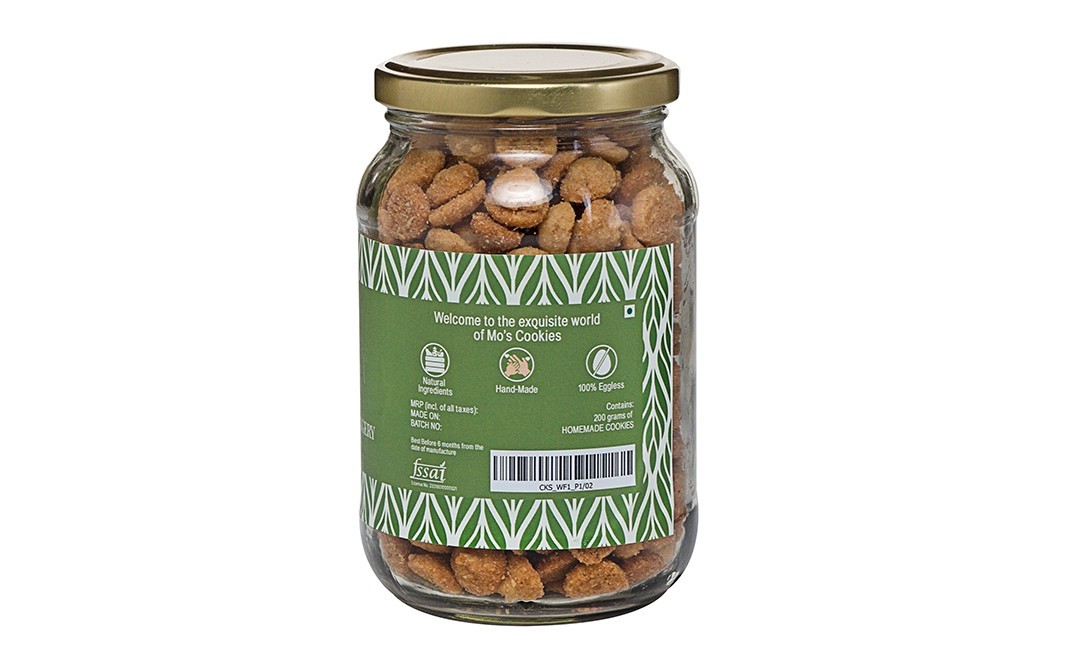 Mo's Wheatflour & Jaggery Cookies    Glass Jar  200 grams